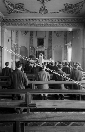 CEREMONY OF FIRST VOWS  FR CLARKE  BRS MATTHEWS AND DAVIS  POSED 6.7.54